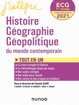 cover image of ECG 1re année Histoire Géographie Géopolitique--2021--Tout-en-un